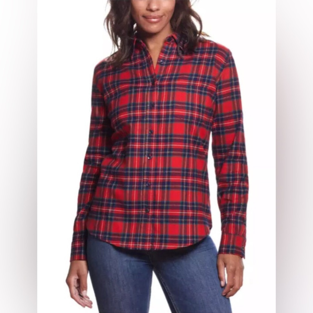 Weatherproof | NWT Vintage Red and Blue Plaid Long Sleeve Shirt size M